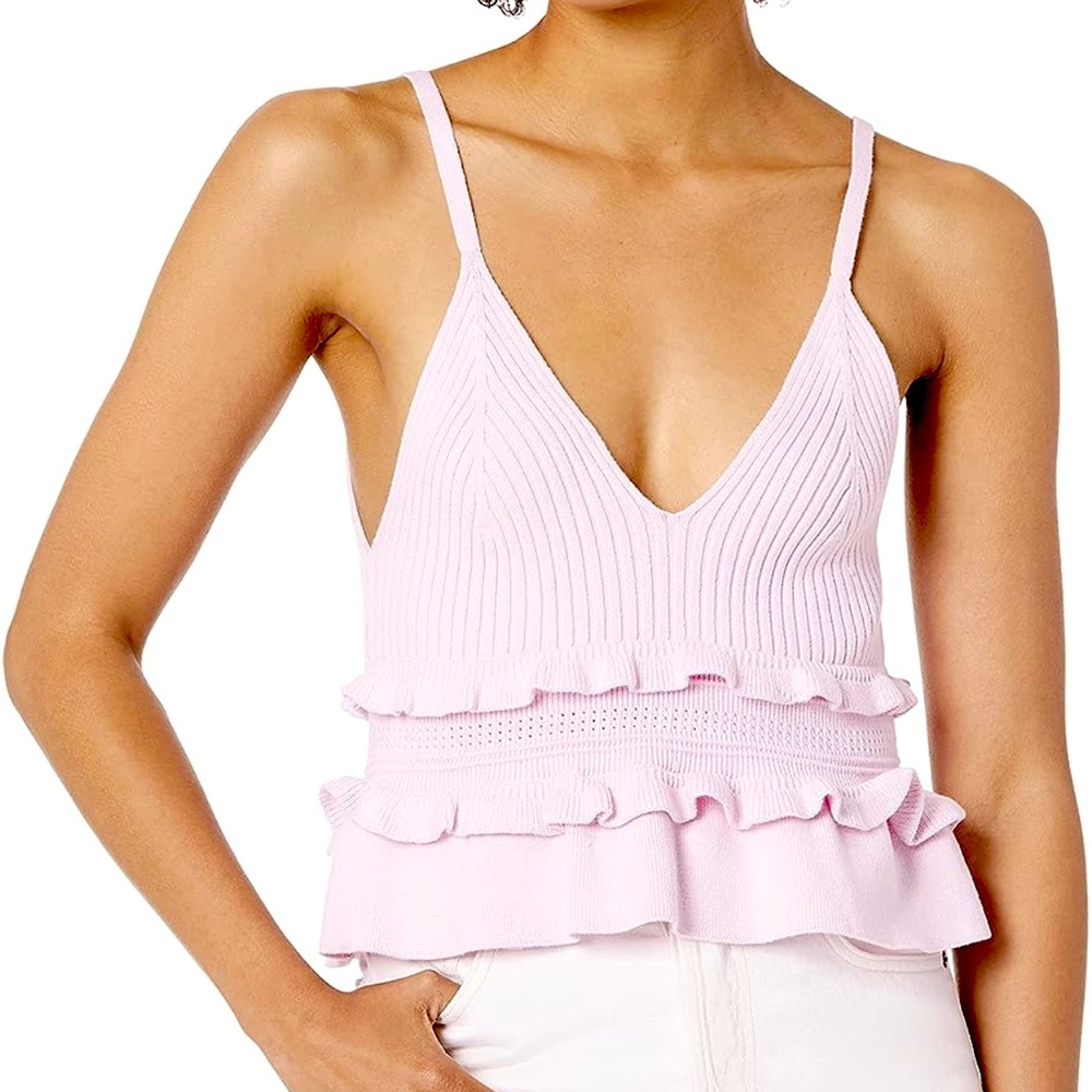 BCBGeneration peplum tank top in light pink!